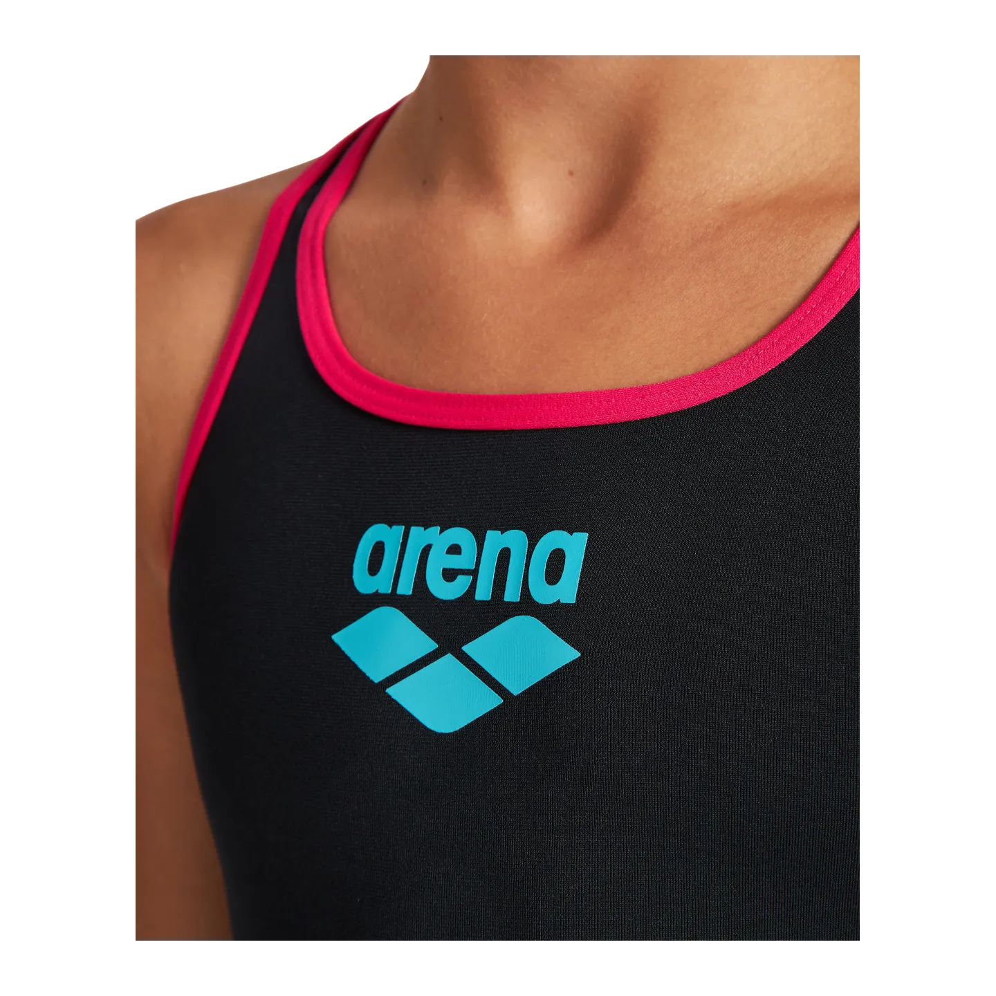 Maillot fille Arena Biglogo Swim Black Freak Rose