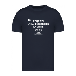 Tee Shirt Unisexe Décrocher La Ligne Navy