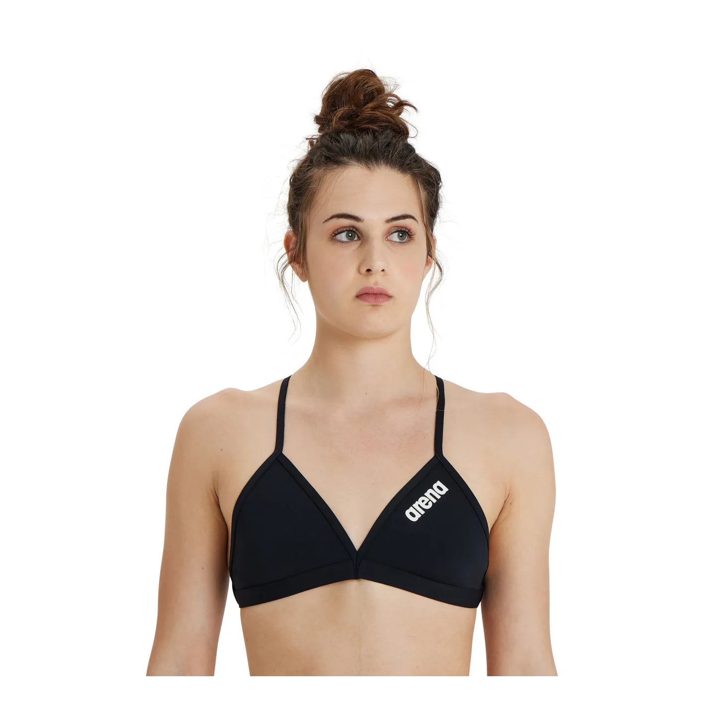 Haut de maillot femme 2 pièces Solid Black White - WOMEN'S TEAM SWIM BOTTOM SOLID