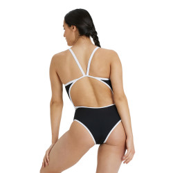 Maillot de bain Femme Team Stripe Noir -W ICONS TEAM SUPERFLY BACK ONE PIECE