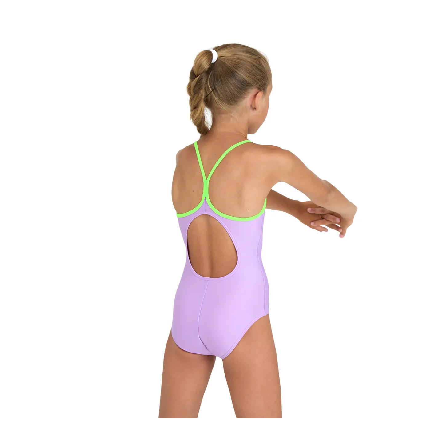 Maillot de bain fille Light Drop Solid Lilac Soft Green