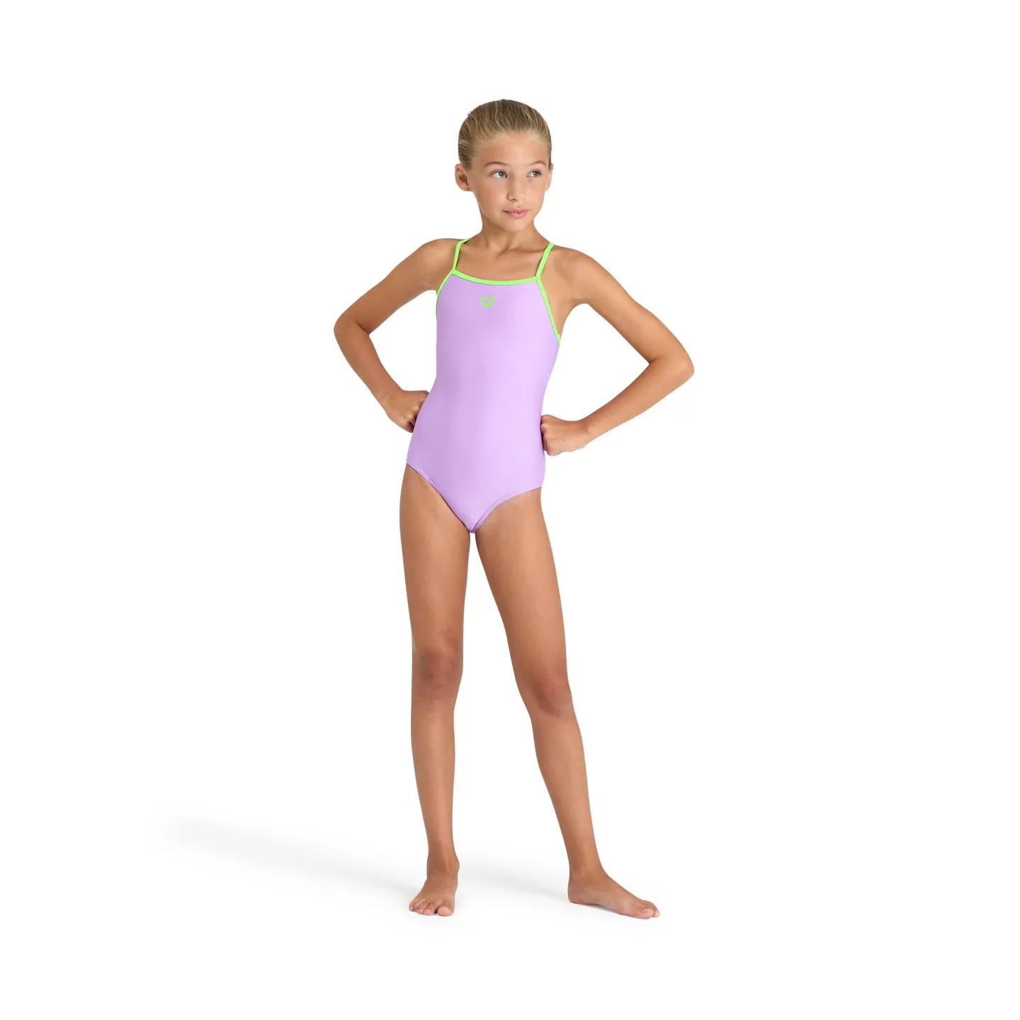 Maillot de bain fille Light Drop Solid Lilac Soft Green