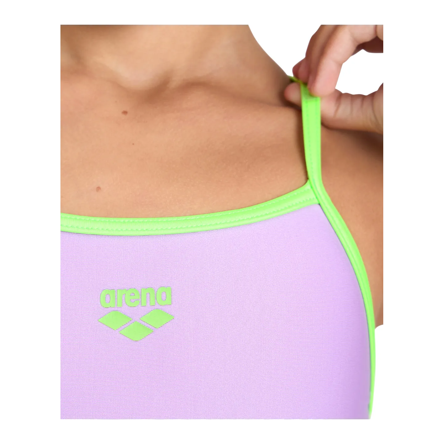 Maillot de bain fille Light Drop Solid Lilac Soft Green