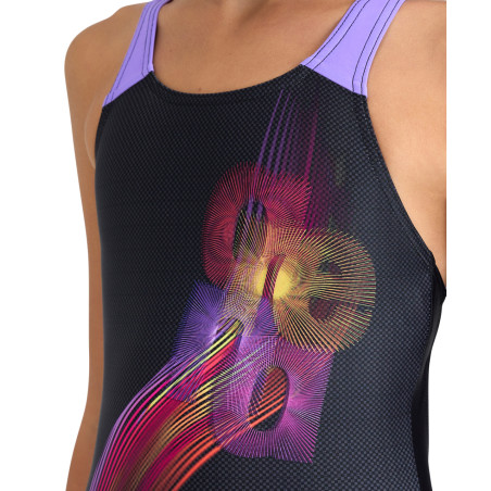 Maillot de bain Fille Parrot Black Dark Lavanda