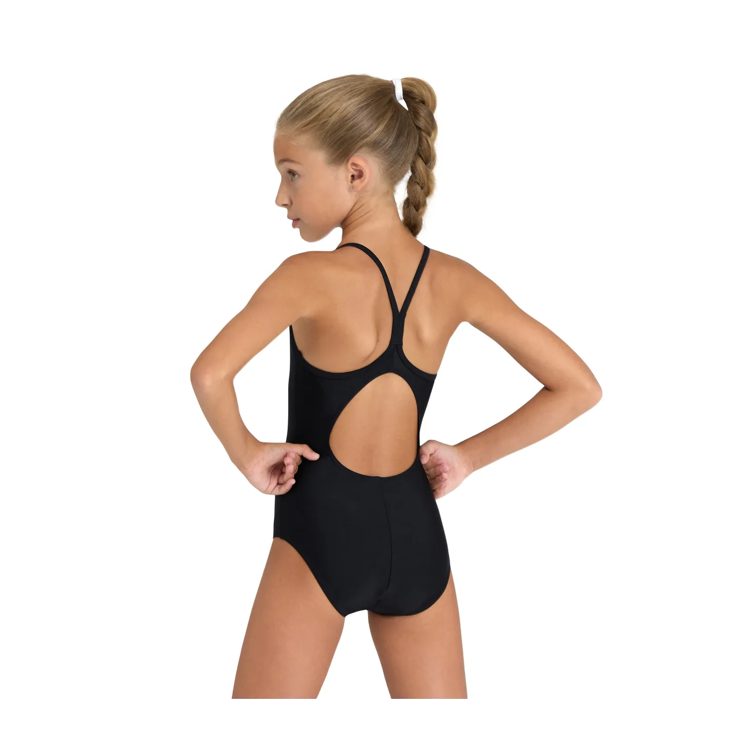 Maillot de bain fille Light Drop Solid Black Black