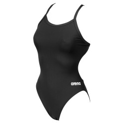 WOMEN'S TEAM SWIMSUIT CHALLENGE SOLID BLACK-WHITE