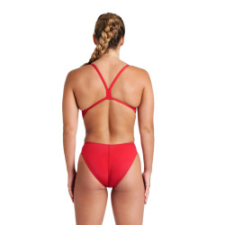 WOMEN'S TEAM SWIMSUIT CHALLENGE SOLID RED-WHITE