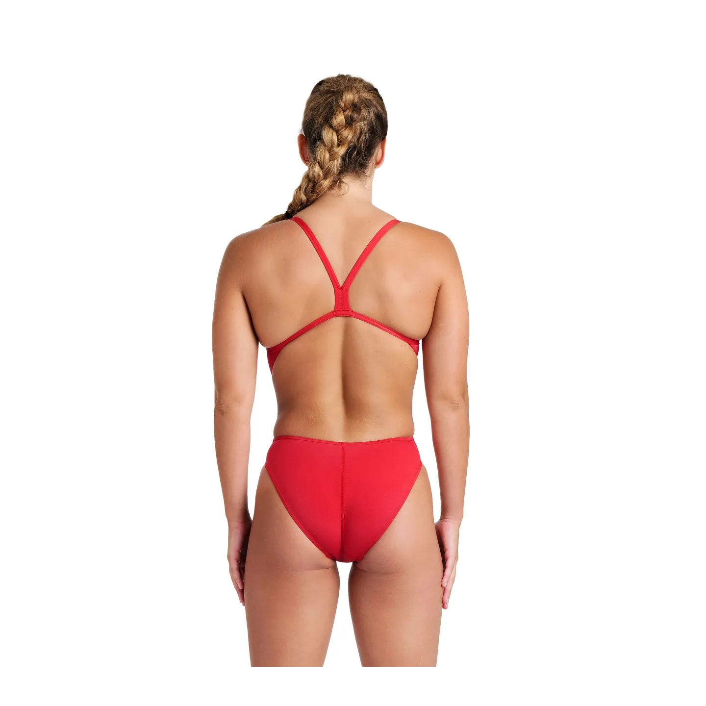 WOMEN'S TEAM SWIMSUIT CHALLENGE SOLID RED-WHITE