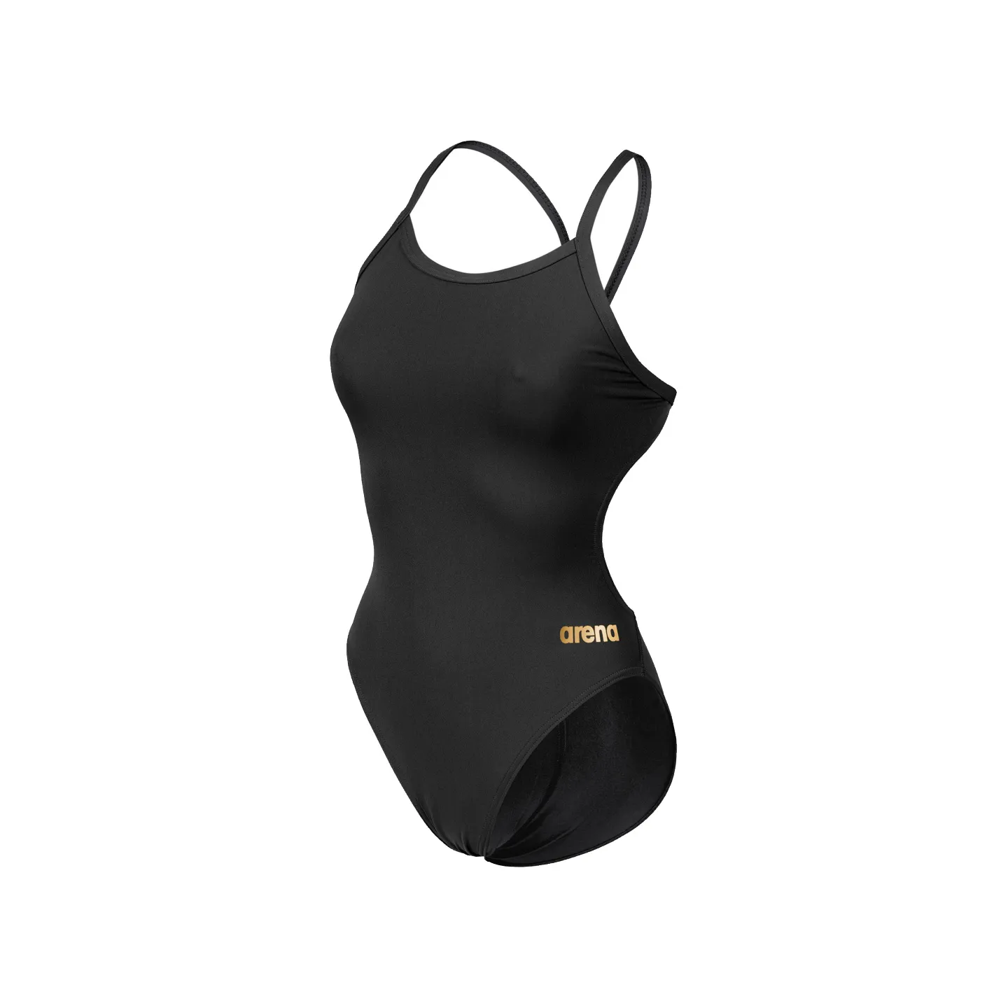 WOMEN'S TEAM SWIMSUIT CHALLENGE SOLID BLACK-GOLD