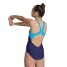 GIRL'S ARENA WAVES BREAKING SWIMSUIT V B NAVY-TURQUOISE