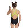 GIRL'S ARENA WAVES BREAKING SWIMSUIT V B BLACK-SOFTGREEN