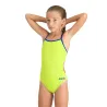 GIRL'S TEAM SWIMSUIT CHALLENGE SOLID Lace Back Green Purple
