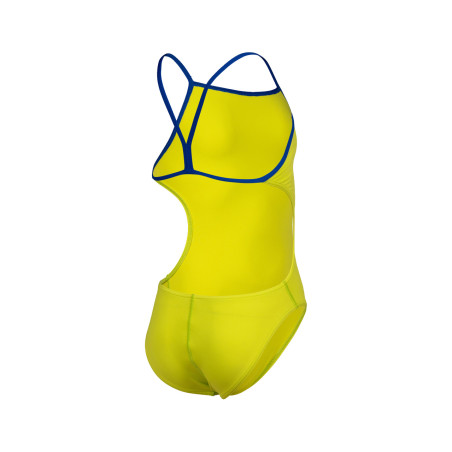 GIRL'S TEAM SWIMSUIT CHALLENGE SOLID Lace Back Green Purple