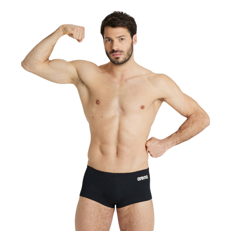 Maillot de Bain MEN'S TEAM SWIM LOW WAIST SHORT SOLID BLACK-WHITE