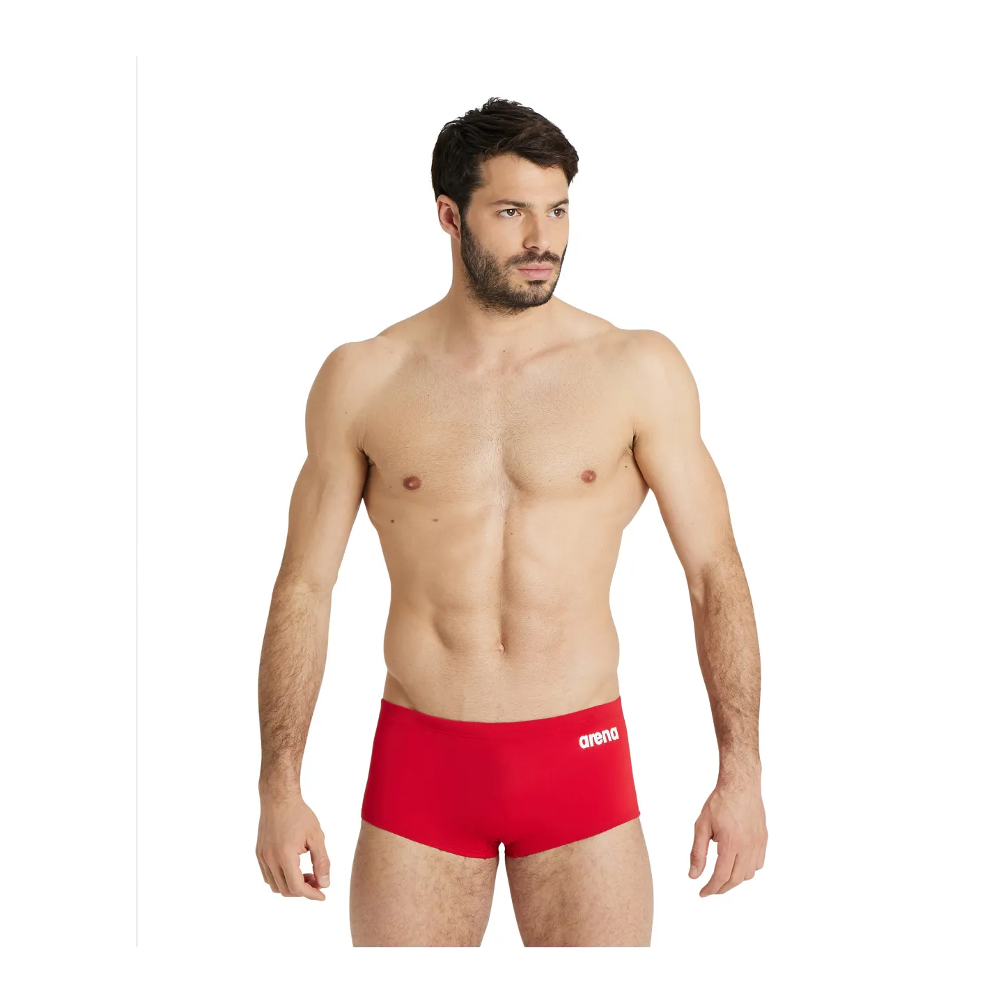 Maillot de Bain MEN'S TEAM SWIM LOW WAIST SHORT SOLID RED-WHITE