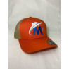 Casquette Retro Trucker Rustic Orange/Khaki 3MUC Montpellier