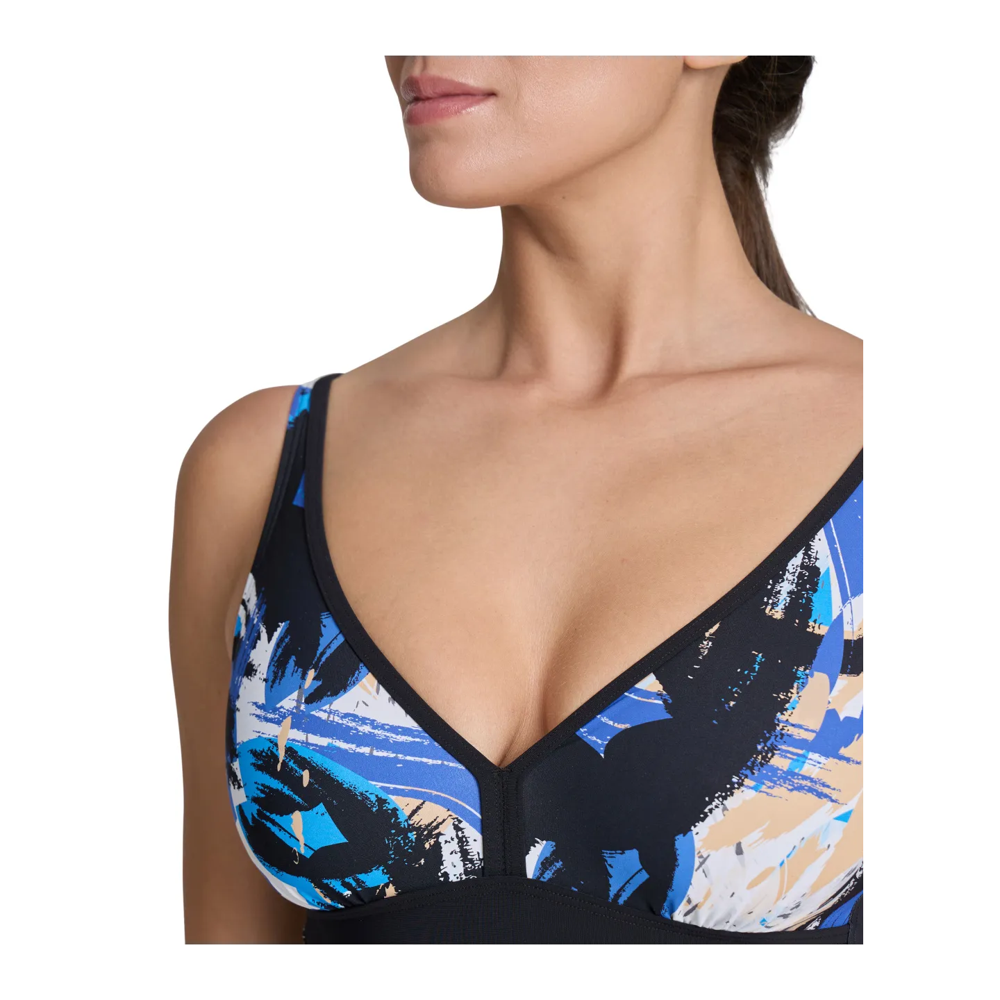 Maillot de Bain WOMEN'S BODYLIFT PAMELA SWIMSUIT BLACK-BLACK MULTI
