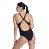 Maillot de Bain WOMEN'S ARENA MESH PANELS SWIMSUIT BLACK