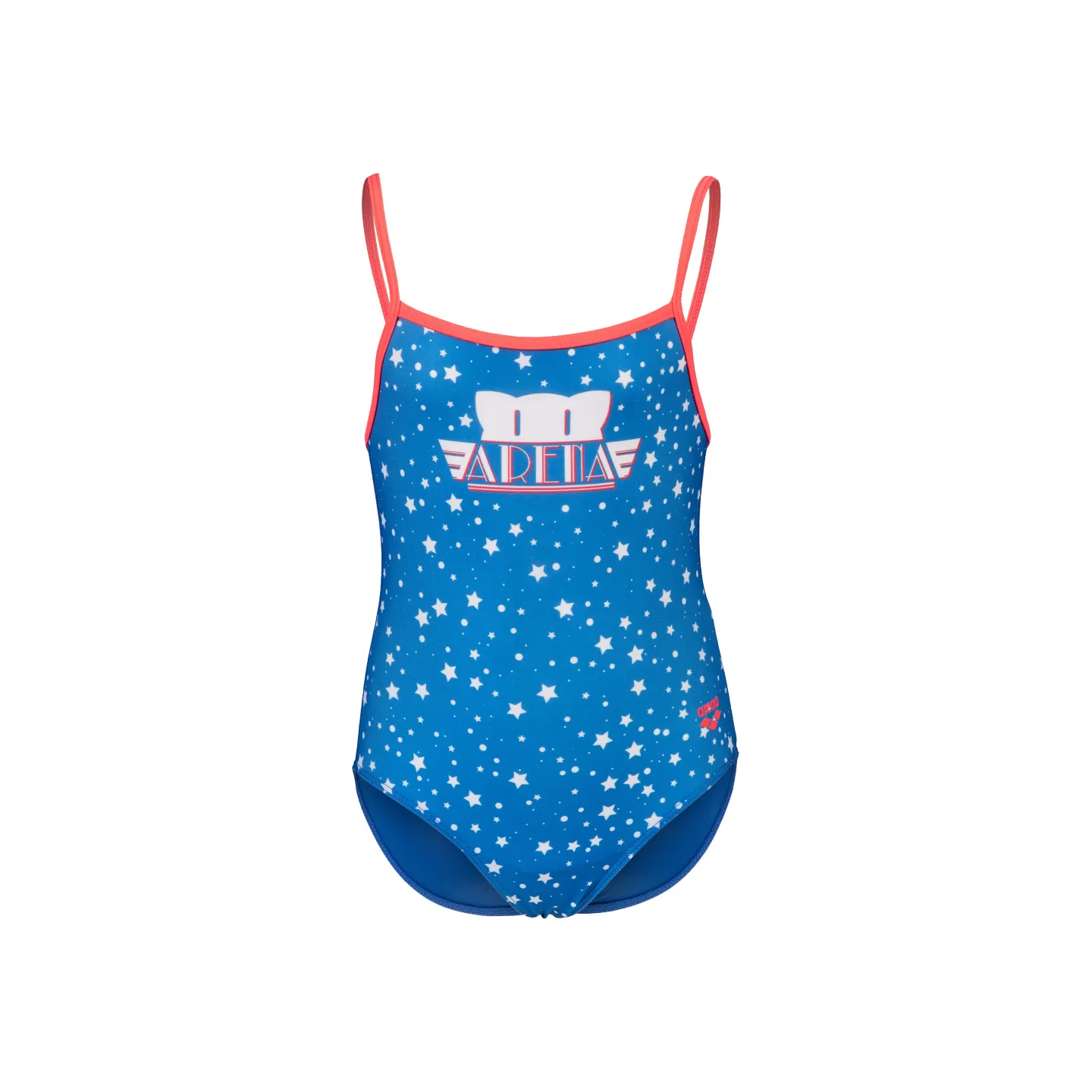 KIDS GIRL ARENA FRIENDS SWIMSUIT U BACK ROYAL FLUO RED MULTI