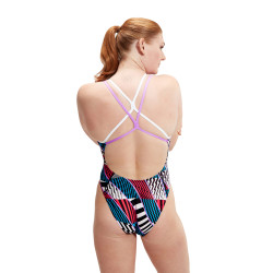 Maillot de Bain Femme ECO+  ALLOV DIG STARBACK RED/BLU