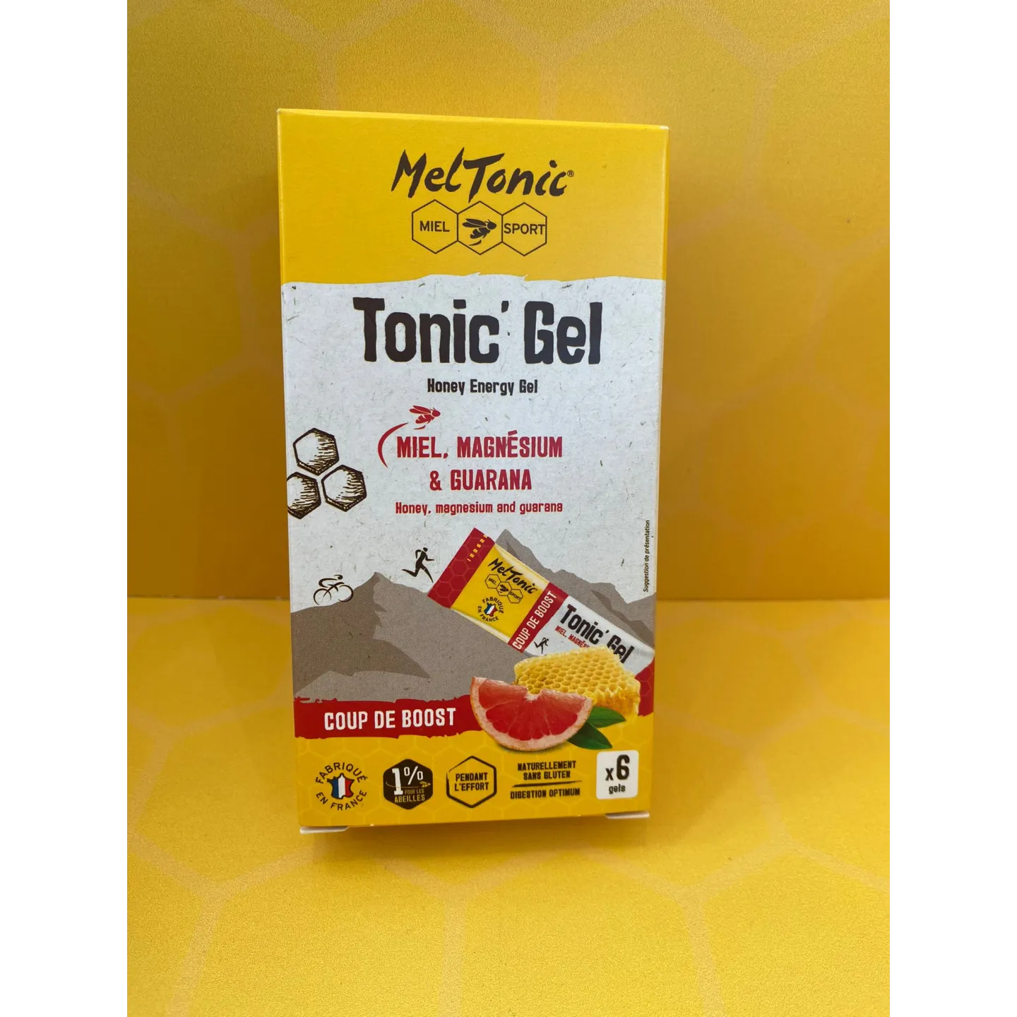 Boite Gel énergétique Coup de boost Miel magnésium guarana