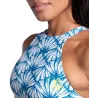 CROP THINK R WHITE MULTI-YELLOW STAR L