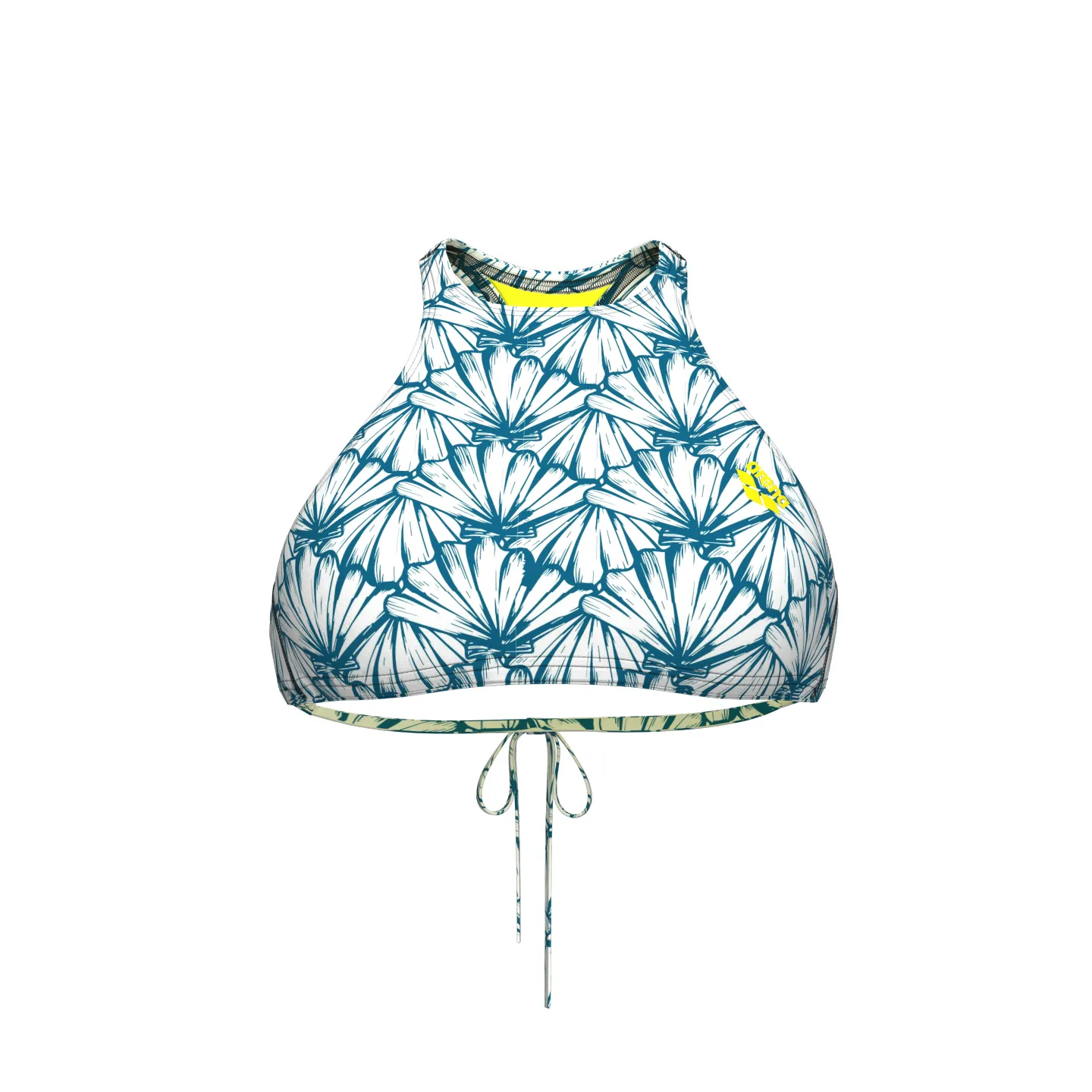 CROP THINK R WHITE MULTI-YELLOW STAR L