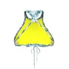 CROP THINK R WHITE MULTI-YELLOW STAR L