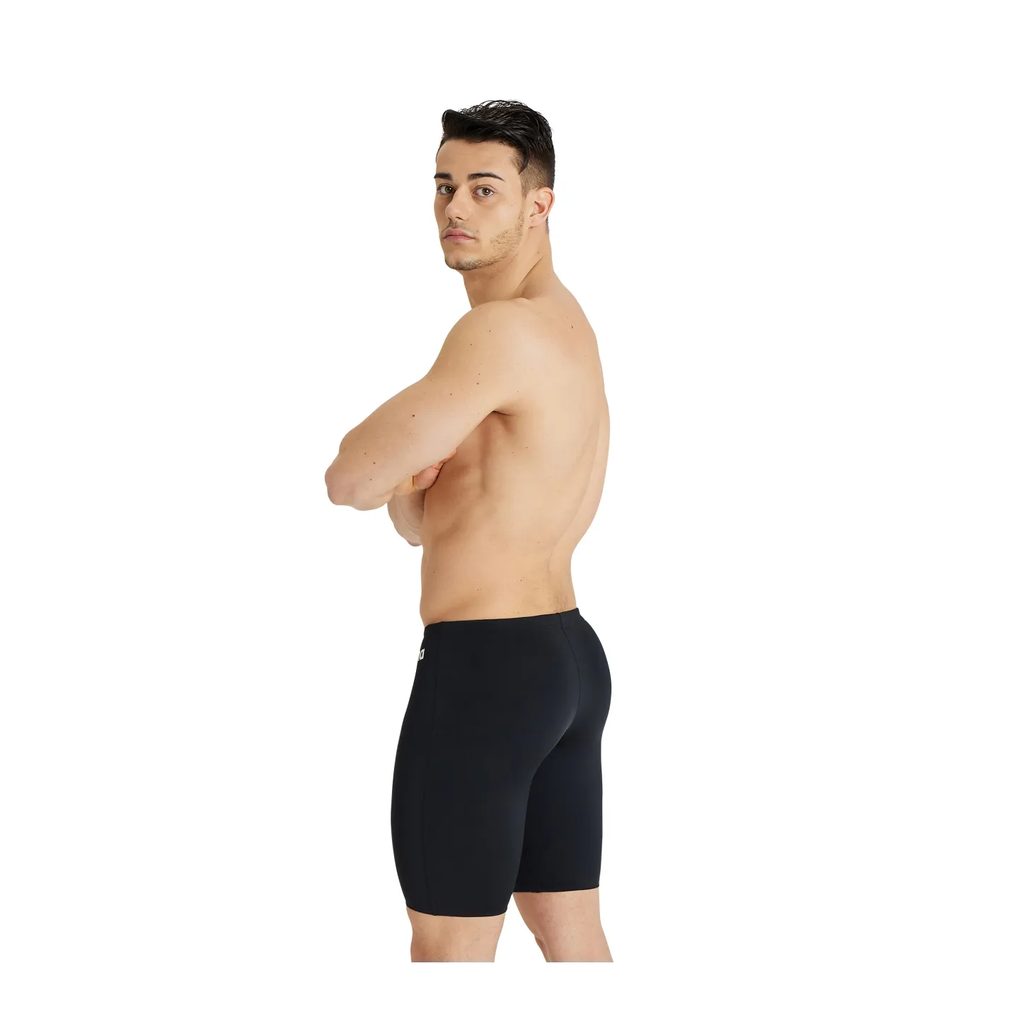 Maillot Homme ARENA TEAM SWIM JAMMER SOLID BLACK-WHITE