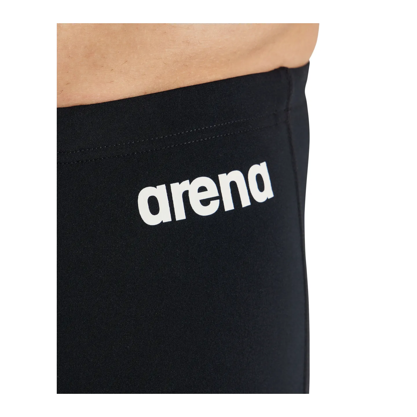 Maillot Homme ARENA TEAM SWIM JAMMER SOLID BLACK-WHITE