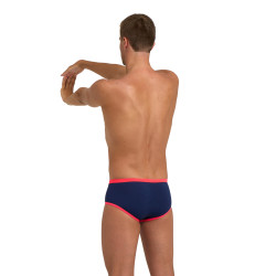 Maillot Homme ARENA ONE 12CM SWIM BRIEFS BIG LOG NAVY FLUO RED