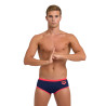 Maillot Homme ARENA ONE 12CM SWIM BRIEFS BIG LOG NAVY FLUO RED