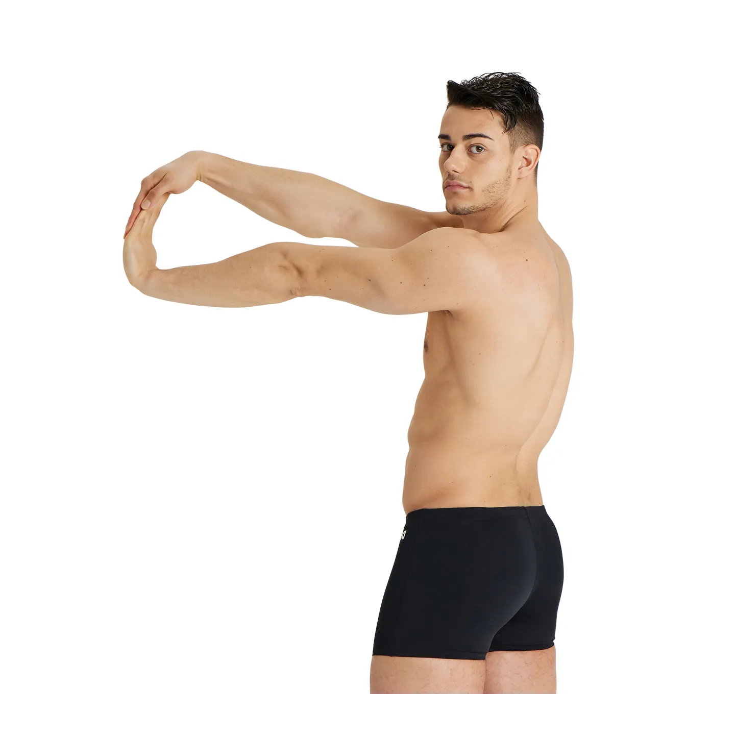 Maillot Homme  ARENA TEAM SWIM SHORT SOLID BLACK-WHITE