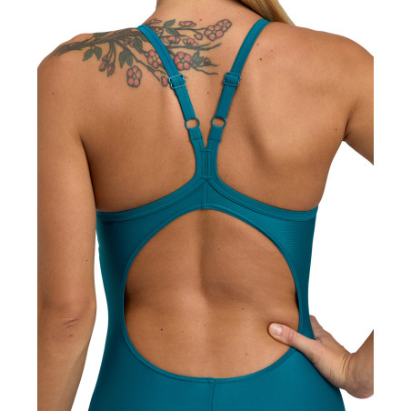 Maillot Femme ARENA SOLID SWIMSUIT LIGHTDROP BACK DEEP TEAL