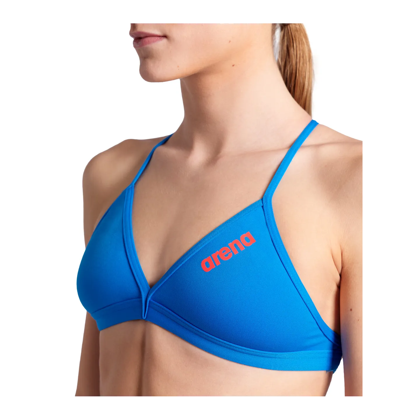 Maillot Femme ARENA TEAM SWIM TOP TIE BACK SOLID BLUE RIVER