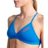 Maillot Femme ARENA TEAM SWIM TOP TIE BACK SOLID BLUE RIVER