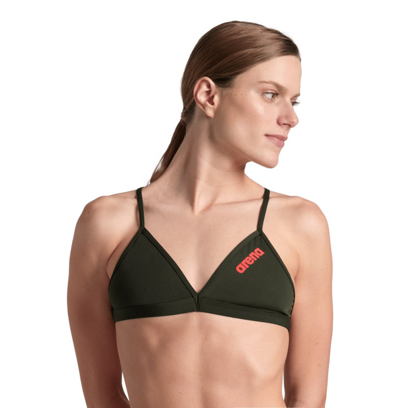 Maillot Femme ARENA TEAM SWIM TOP TIE BACK SOLID DARK SAGE