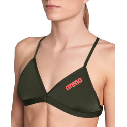 Maillot Femme ARENA TEAM SWIM TOP TIE BACK SOLID DARK SAGE