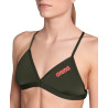Maillot Femme ARENA TEAM SWIM TOP TIE BACK SOLID DARK SAGE