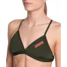 Maillot Femme ARENA TEAM SWIM TOP TIE BACK SOLID DARK SAGE