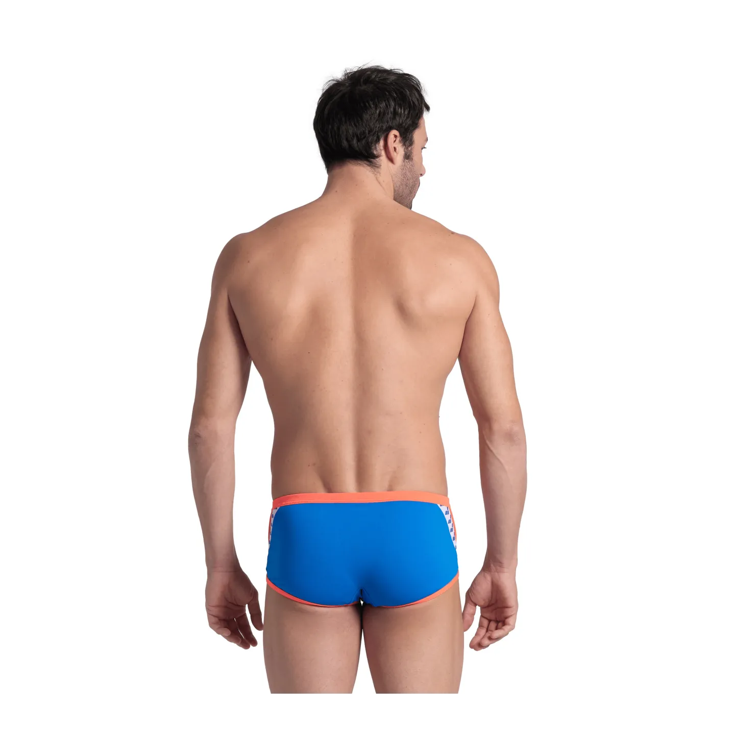 Maillot Homme ARENA ICONS SWIM LOW WAIST SHORT SOLID BLUE RIVER BRIGHT CORAL