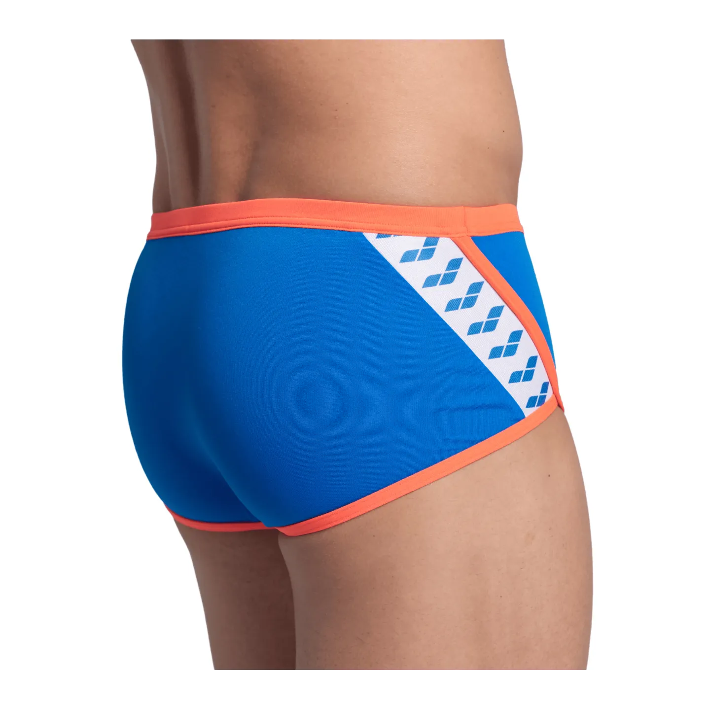 Maillot Homme ARENA ICONS SWIM LOW WAIST SHORT SOLID BLUE RIVER BRIGHT CORAL