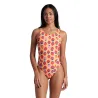 Maillot Femme ARENA STRAWBERRY SWIMSUIT SWIM TECH BACK FLUO RED ORANGE MULTI