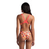 Maillot Femme ARENA STRAWBERRY SWIMSUIT SWIM TECH BACK FLUO RED ORANGE MULTI