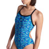 Maillot Femme ARENA POOLTILES SWIMSUIT CHALLENGE BLACK BLUE MULTI