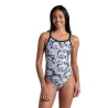 Maillot Femme ARENA EARTH SWIMSUIT XCROSS BACK BLACK WHITE