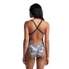 Maillot Femme ARENA EARTH SWIMSUIT XCROSS BACK BLACK WHITE