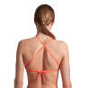 Maillot Femme ARENA TEAM SWIM TOP TIE BACK SOLID BRIGHT CORAL