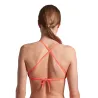 Maillot Femme ARENA TEAM SWIM TOP TIE BACK SOLID BRIGHT CORAL