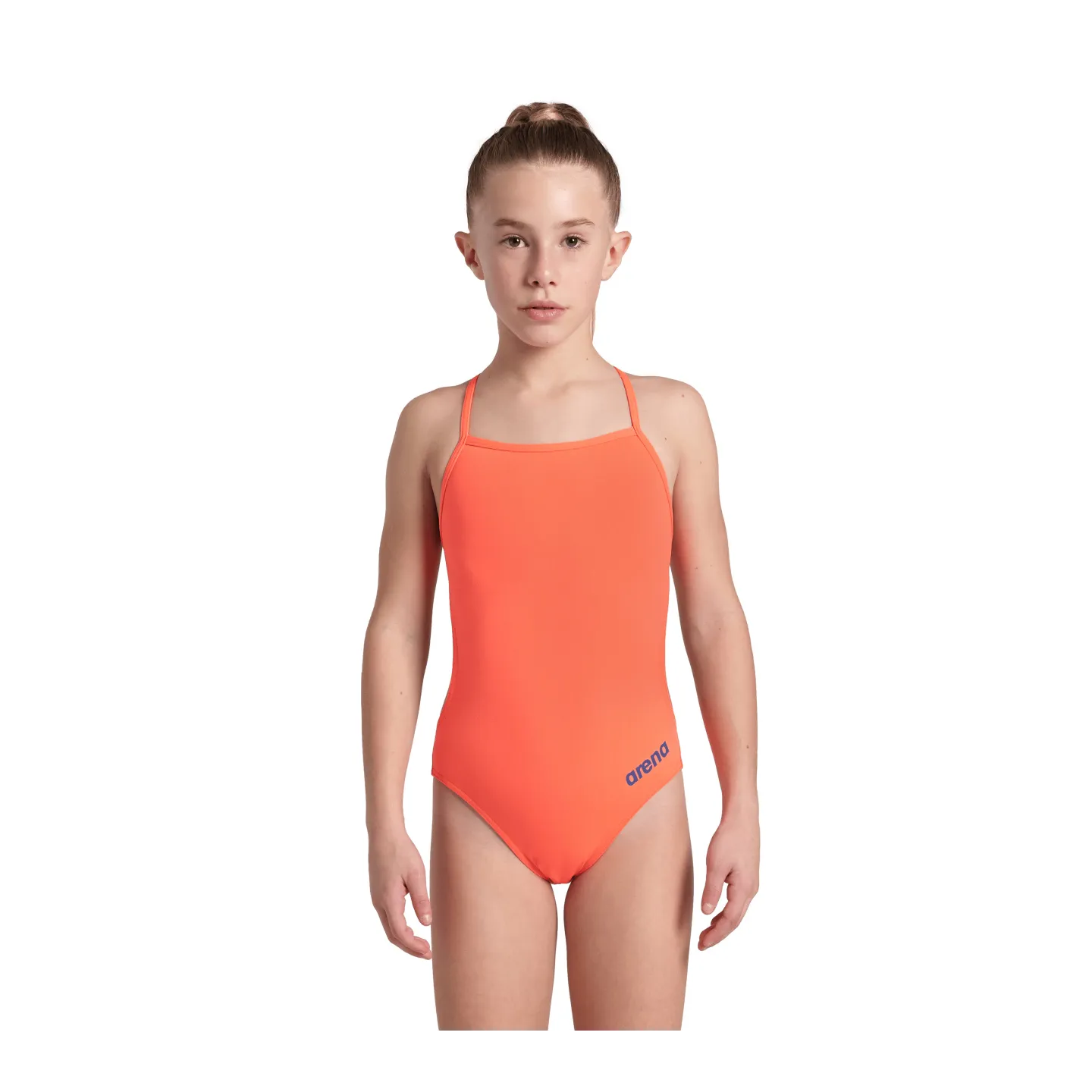 Maillot fille  ARENA TEAM SWIMSUIT CHALLENGE SOLID BRIGHT CORAL